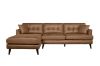 Picture of   [FLOOR MODEL CLEARANCE]BARRET Chaise Facing Right Sectional Air Leather Sofa (Brown) 