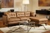 Picture of   [FLOOR MODEL CLEARANCE]BARRET Chaise Facing Right Sectional Air Leather Sofa (Brown) 