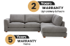 Picture of   [FLOOR MODEL CLEARANCE]HEARTLAND Feather-Filled Fabric Sectional Sofa (Grey) - Chaise Facing Right