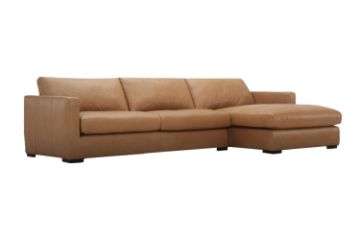 Picture of MAIA Sectional Top Vintage Leather Chaise Facing Right Sofa