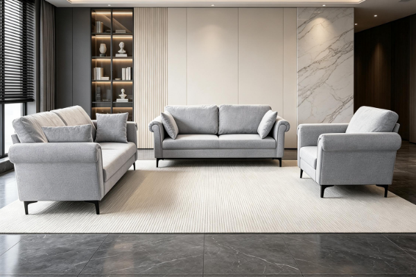 Picture of LUMA Fabric Sofa Range (Grey) - 3+2+1 Seater