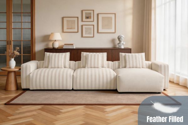 Picture of ROMINA Feather-Filled Modular Sectional Sofa Range | Water, Oil & Dust Resistant Fabric