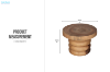 Picture of STRUGLE Mungur Wood Plant Stand (Natural)