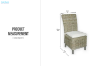 Picture of SAMURAI Acacia Wood Dining Chair with Full Kubu Grey Original Weave