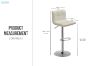 Picture of AKALI Adjustable Swivel Gas Lift Bar Stool (Beige)