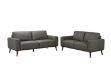 Picture of RHETT 3/2 Seater 100% Genuine Leather Sofa Range with Solid Wood Platform Base (Muted Green) - 3+2 Sofa Set