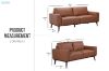 Picture of RHETT 3/2 Seater 100% Genuine Leather Sofa Range with Solid Wood Platform Base (Brown) - 2 Seater