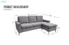 Picture of [FLOOR MODEL CLEARANCE] NAUTICA Reversible Sectional Sofa (Dark Grey) 