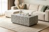 Picture of PIEDRAS Acacia Wood Coffee Table with Coconut Tiles