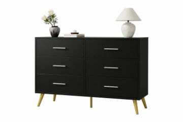 Picture of ELARA 6-Drawer Dresser/Storage Cabinet (Black)