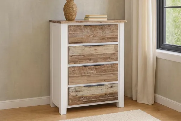 Picture of  [FLOOR MODEL CLEARANCE] CHRISTMAS 4-Drawer Solid Acacia Wood Tallboy