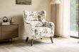 Picture of LUNORA Beige Accent Armchair/Sofa Chair with Floral Inner Seat