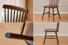 Picture of WINDSOR 5PC Solid Wood Dining Set (Walnut) - 130 Table with 4 Chairs