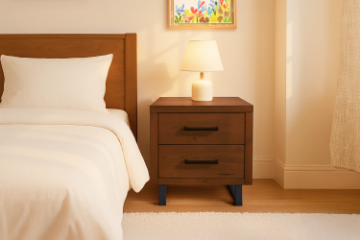 Picture of  [FLOOR MODEL CLEARANCE] AURELIUS 2-Drawer Oak Bedside Table