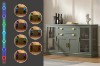 Picture of MIREL 4-Door 2-Drawer Storage Cabinet/Buffet with LED Lighting (Green)