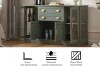 Picture of MIREL 4-Door 2-Drawer Storage Cabinet/Buffet with LED Lighting (Green)