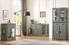 Picture of MIREL 4-Door 2-Drawer Storage Cabinet/Buffet with LED Lighting (Green)