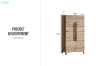 Picture of  [FLOOR MODEL CLEARANCE] WALLACE Large Oak Wood Multifunctional Storage Bar Cabinet