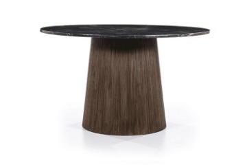 Picture of  [FLOOR MODEL CLEARANCE] HUBIE D120 Mango Wood Round Dining Table With Marble Top