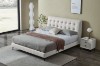 Picture of AUGUSTA Genuine Leather Queen Size Bed Frame (Light Grey)