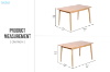 Picture of WINDSOR Solid Wood Dining Table (Natural Colour) - 130 Table