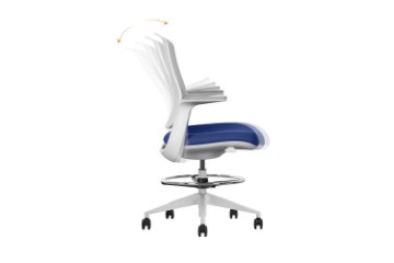 Picture of AERIS Mid Back Automatic Gliding Multifunctional Office Chair with Adjustable Foot Ring