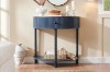 Picture of  [FLOOR MODEL CLEARANCE] HOMY Console Table with Drawer & Shelf (Blue)