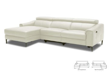 Picture of  [FLOOR MODEL CLEARANCE]  EDICOTT 100% Genuine Leather Power Reclining Sectional Chaise Facing Left Sofa