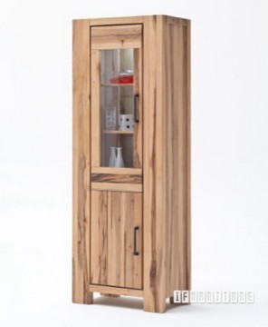 Picture of   [FLOOR MODEL CLEARANCE] CARDIFF Tall & Narrow Display Cabinet *Solid European Wild Oak & Made in Europe