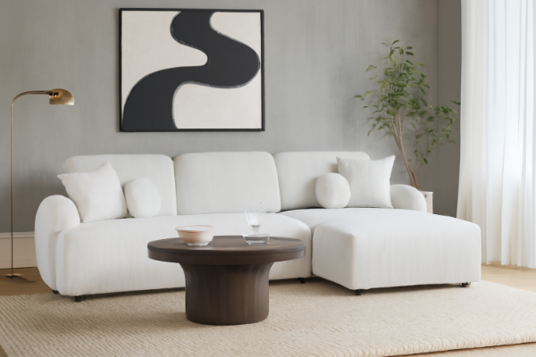 Picture of  [FLOOR MODEL CLEARANCE] BADEN Fabric Sectional Chaise Facing Right Sofa