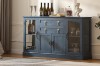 Picture of VANTA 4-Door 2-Drawer Storage Cabinet/Buffet with LED Lighting (Blue)