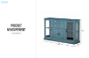 Picture of VANTA 4-Door 2-Drawer Storage Cabinet/Buffet with LED Lighting (Blue)
