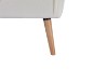 Picture of  [FLOOR MODEL CLEARANCE] MOSSMAN Teddy Fabric Armchair/Sofa Lounge Chair with Natural Wood Legs (Creamy White)