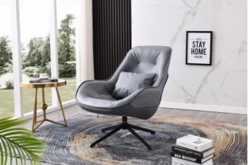 Picture of  [FLOOR MODEL CLEARANCE] DAISY 360° Swivel Lounge Chair (Grey)