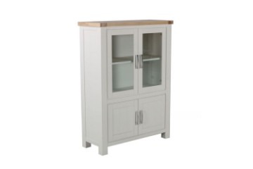 Picture of   [FLOOR MODEL CLEARANCE]  SICILY 130x100cm 4-Door Solid Wood with Ash Top Display Cabinet