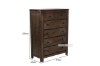 Picture of  [FLOOR MODEL CLEARANCE] HEMSWORTH 5-Drawer Solid Timber Wood Tallboy