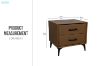 Picture of   [FLOOR MODEL CLEARANCE] NORDICA 2-Drawer Bedside Table (Brown)