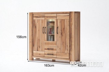 Picture of [FLOOR MODEL CLEARANCE] CARDIFF Large Display /high board *Solid European Wild Oak & Made in Europe