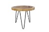 Picture of NATURA Round Mungur Wood Side Table with Icy Glass Inlay