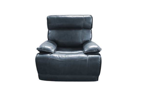 Picture of [FLOOR MODEL CLEARANCE] SOMIA 1 Seat Recliner Chair (1R) Top-Grain Leather Manual Reclining Sofa Range (Dark Blue)