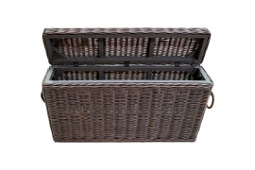 Picture of TYLER Solid Acacia Wood Storage/Blanket Box with Full Kubu Original Weave