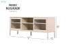 Picture of [FLOOR MODEL CLEARANCE] STARK Steel Frame 1.5M Sliding Door Transparent Glass TV Unit (Cream)