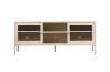 Picture of [FLOOR MODEL CLEARANCE] STARK Steel Frame 1.5M Sliding Door Transparent Glass TV Unit (Cream)