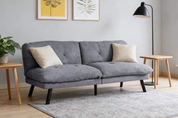 Picture of [FLOOR MODEL CLEARANCE] VARO Teddy Fleece Sofa Bed (Grey)