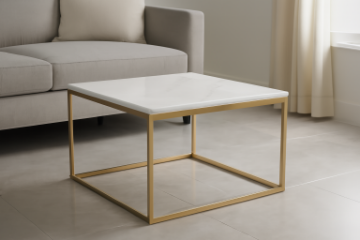 Picture of [FLOOR MODEL CLEARANCE]AYDAN Square Marble Top Coffee Table
