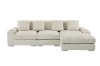 Picture of [FLOOR MODEL CLEARANCE]  WINSTON Premium Corduroy Modular Sectional Sofa with Cup Holders & USB Ports (Beige) - Chaise Facing  Left