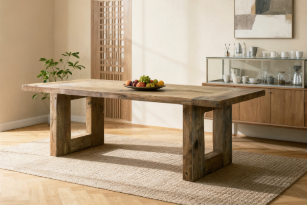 Picture of   [FLOOR MODEL CLEARANCE]  HECTOR 2.2M 100% Reclaimed Oak Wood Dining Table