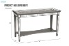 Picture of [FLOOR MODEL CLEARANCE] PALLIE Tempered Glass Top Segmented Mirror Console Table