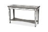 Picture of [FLOOR MODEL CLEARANCE] PALLIE Tempered Glass Top Segmented Mirror Console Table