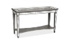 Picture of [FLOOR MODEL CLEARANCE] PALLIE Tempered Glass Top Segmented Mirror Console Table